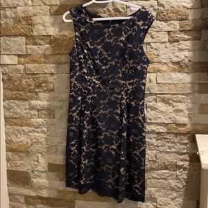 Black and Tan lace cocktail dress